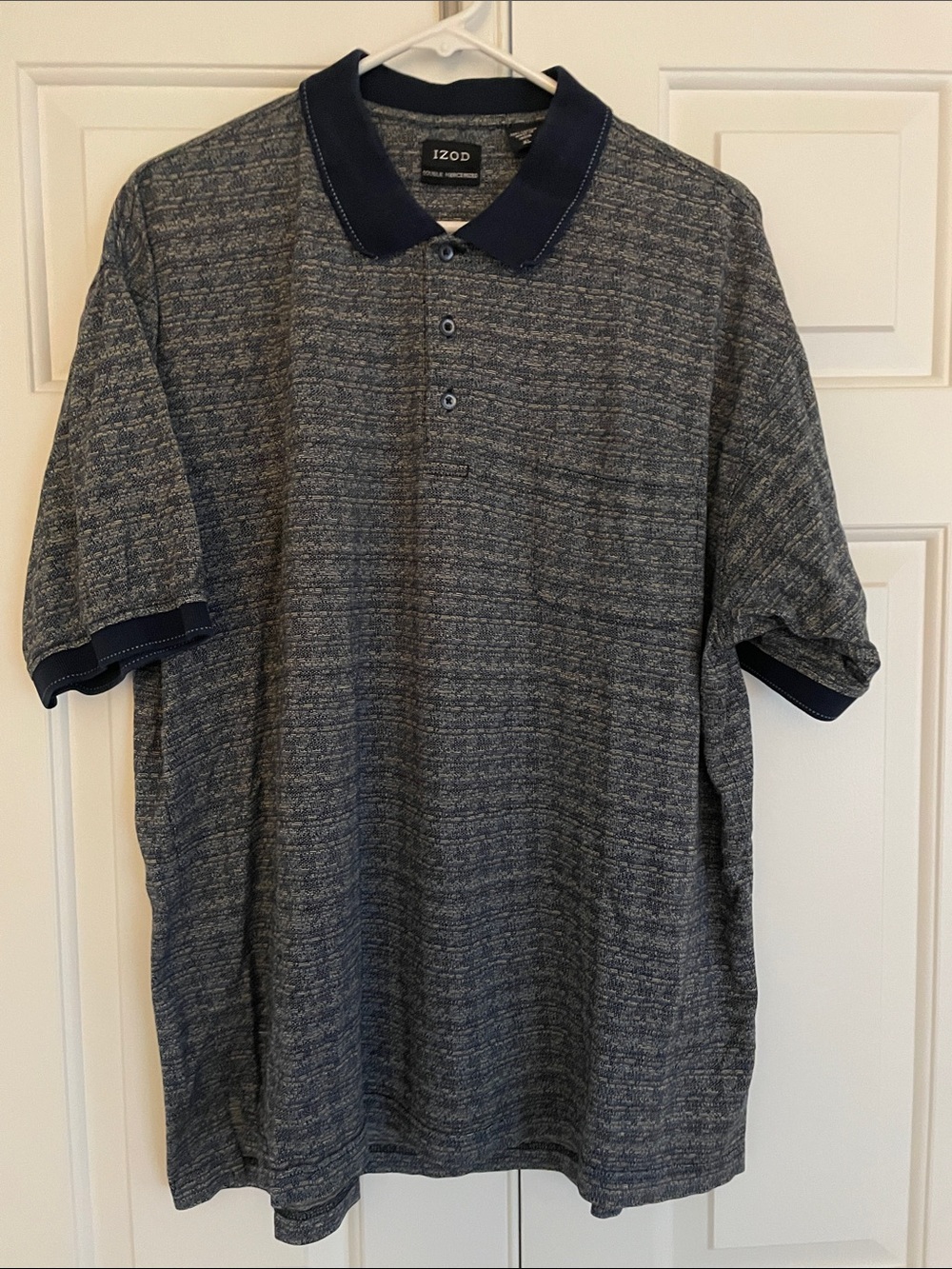 Vintage Izod Men's Navy Heather Short-Sleeve Polo